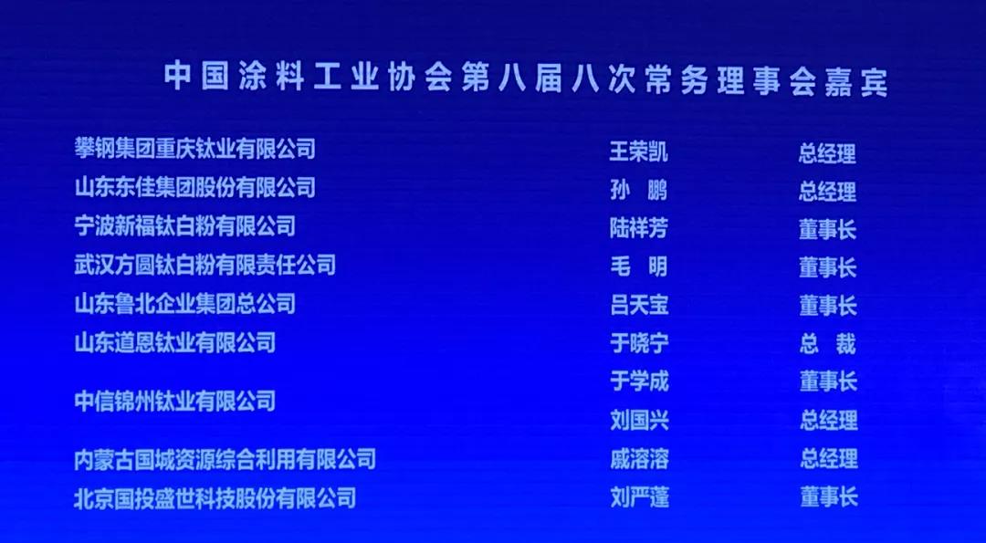 中國涂料工業協會第八屆八次常務理事會
